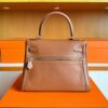 H Factory Bags Kelly Lakis Swift Leather Gold Brown Silver Hardware 28cm Full Handmade