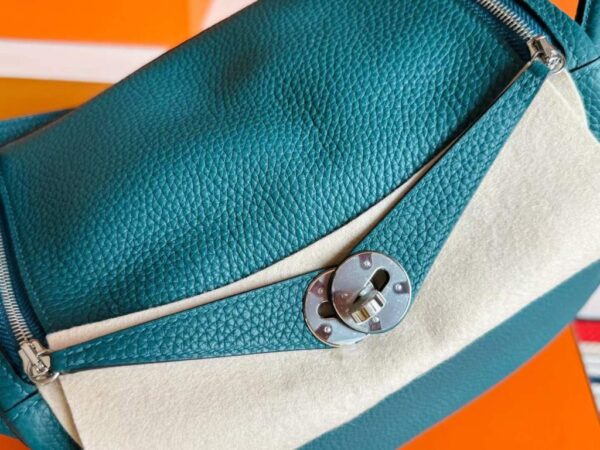 2025-12-29_111116_274-1024x768-1 H Factory Bags Lindy TC Leather Cyan Blue Silver Hardware 26cm Full Handmade
