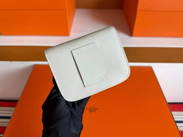 H Factory Bags Constance Slim Evercolor Leather Cream White Gold Hardware 12.5cm Full Handmade