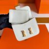 H Factory Bags Constance Slim Evercolor Leather Cream White Gold Hardware 12.5cm Full Handmade