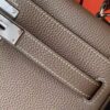 H Factory Bags Kelly Togo Leather CK18 Etoupe Grey Silver Hardware 28cm Full Handmade