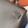 H Factory Bags Kelly Togo Leather CK18 Etoupe Grey Silver Hardware 28cm Full Handmade