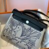 2026-01-05_143915_157-768x1024-1 H Factory Bags Herbag Canvas & Hunter Leather Horse Drawing Black Silver Hardware 31cm Full Handmade