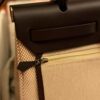 H Factory Bags Herbag Canvas & Hunter Leather Ebony Color & Rice White Gold Hardware 31cm Full Handmade