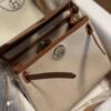 H Factory Bags Mini Herbag Canvas & Hunter Leather Gold Brown Silver Hardware 20cm Full Handmade