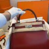 2026-01-05_144533_892-768x1024-1 H Factory Bags Kelly Box Leather CK55 Bordeaux Red Silver Hardware 25cm Full Handmade