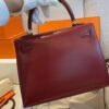 2026-01-05_144536_396-768x1024-1 H Factory Bags Kelly Box Leather CK55 Bordeaux Red Silver Hardware 25cm Full Handmade