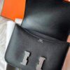 H Factory Bags Constance Epsom Leather CK89 Black Silver Hardware 18cm Full Handmade