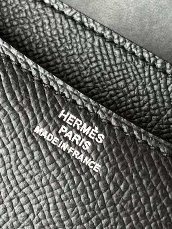 H Factory Bags Constance Epsom Leather CK89 Black Silver Hardware 18cm Full Handmade