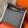 H Factory Bags Constance Epsom Leather Deep Grey Silver Hardware 18cm Full Handmade