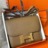 H Factory Bags Constance Epsom Leather Chestnut Brwon Gold Hardware 18cm Full Handmade