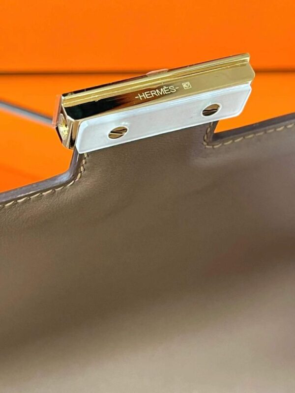 H Factory Bags Constance Epsom Leather Chestnut Brwon Gold Hardware 18cm Full Handmade