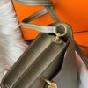 H Factory Bags Roulis Evercolor Leather Etoupe Grey Gold Hardware 18cm Full Handmade