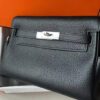 H Factory Bags Kelly Messenger Togo Leather CK89 Black Silver Hardware 25cm Full Handmade
