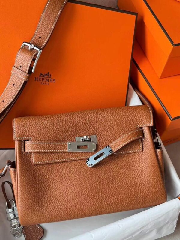 2026-01-06_105819_406-768x1024-1 H Factory Bags Kelly Messenger Togo Leather Gold Brown Silver Hardware 25cm Full Handmade