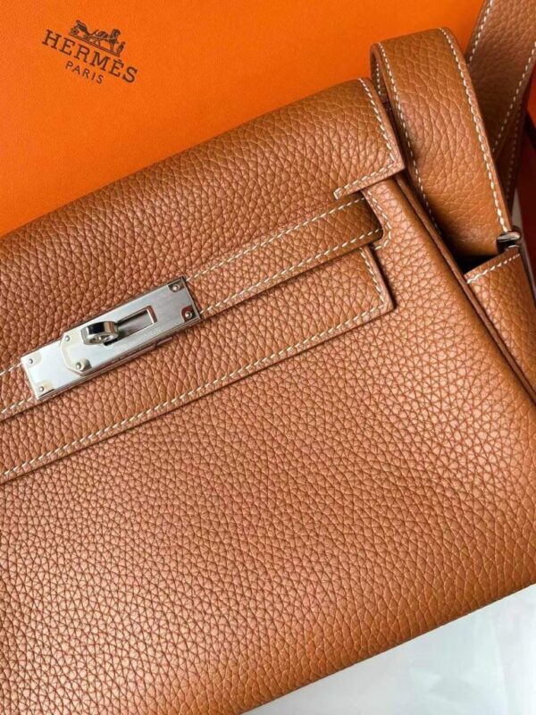 2026-01-06_105846_438-768x1024-1 H Factory Bags Kelly Messenger Togo Leather Gold Brown Silver Hardware 25cm Full Handmade