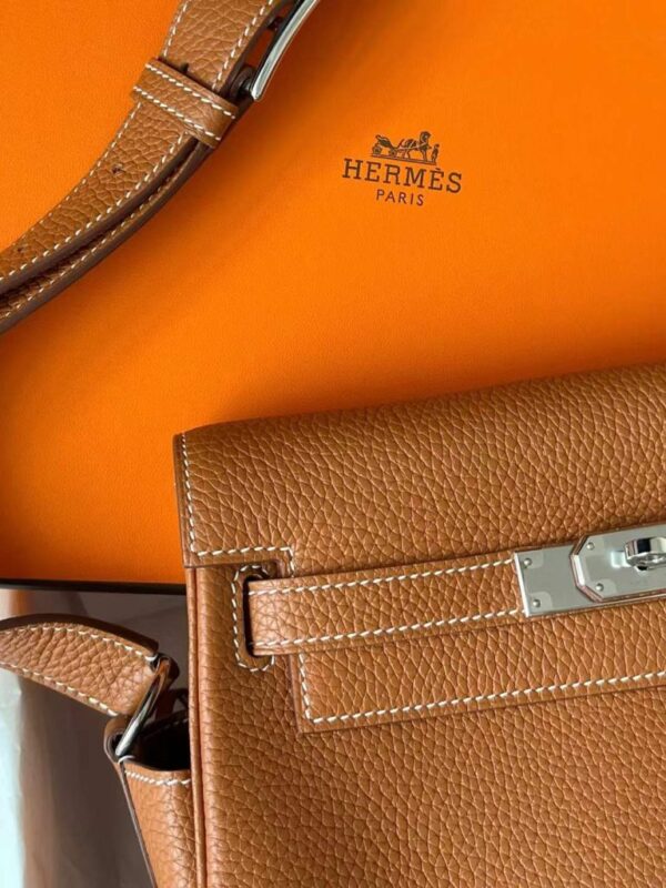 2026-01-06_105849_974-768x1024-1 H Factory Bags Kelly Messenger Togo Leather Gold Brown Silver Hardware 25cm Full Handmade