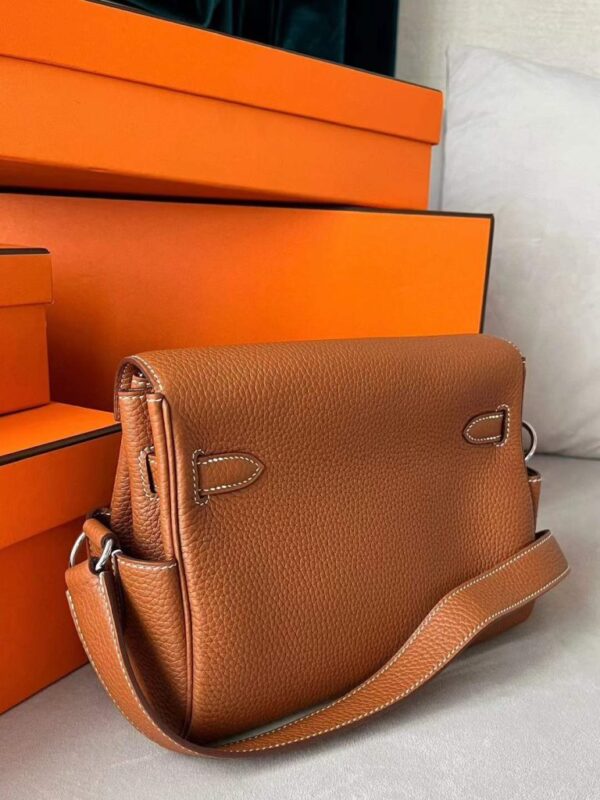 2026-01-06_105855_751-768x1024-1 H Factory Bags Kelly Messenger Togo Leather Gold Brown Silver Hardware 25cm Full Handmade