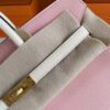 H Factory Bags Birkin Chever Leather Cream Pink & White Gold Hardware 25cm Full Handmade