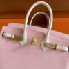 H Factory Bags Birkin Chever Leather Cream Pink & White Gold Hardware 25cm Full Handmade