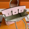 H Factory Bags Birkin Chever Leather Cream Pink & White Gold Hardware 25cm Full Handmade