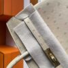 H Factory Bags Birkin Ostrich Leather Yellowish White Gold Hardware 25cm Full Handmade