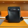 H Factory Bags Hac a Dos Togo Leather CK89 Black Silver Hardware 18cm Full Handmade