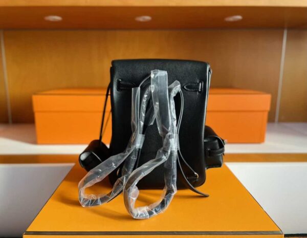 H Factory Bags Hac a Dos Togo Leather CK89 Black Silver Hardware 18cm Full Handmade