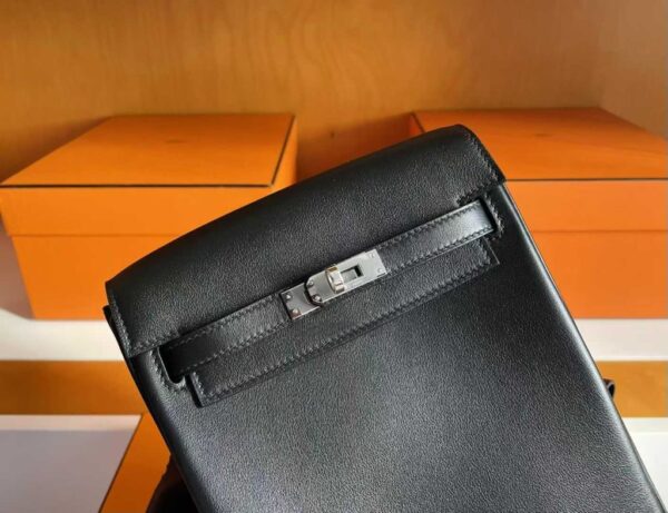 H Factory Bags Hac a Dos Togo Leather CK89 Black Silver Hardware 18cm Full Handmade