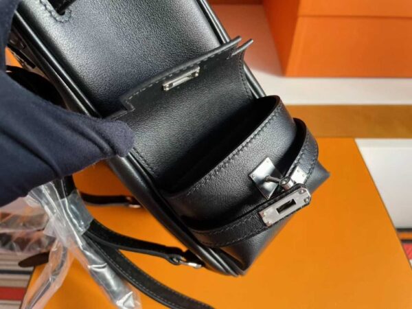 H Factory Bags Hac a Dos Togo Leather CK89 Black Silver Hardware 18cm Full Handmade