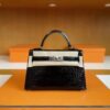 mmexport1744963866567-1024x769-1 H Factory Bags Mini Kelly Shiny Alligator Crocodile Black Silver Hardware 19cm Full Handmade