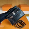 mmexport1744963903340-1024x778-1 H Factory Bags Mini Kelly Matte Alligator Crocodile Black Silver Hardware 19cm Full Handmade