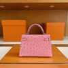 mmexport1744963952064-1024x792-1 H Factory Bags Mini Kelly Ostrich Leather 3Q Pink Silver Hardware 19cm Full Handmade