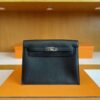 H Factory Bags Kelly Danse Swift Leather Black Silver Hardware 22cm Full Handmade