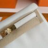 H Factory Bags Kelly Danse Swift Leather Cream White Gold Hardware 22cm Full Handmade
