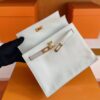 H Factory Bags Kelly Danse Swift Leather Cream White Gold Hardware 22cm Full Handmade