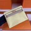 H Factory Bags Kelly Danse Swift Light Yellow Light Gold Hardware 22cm Full Handmade