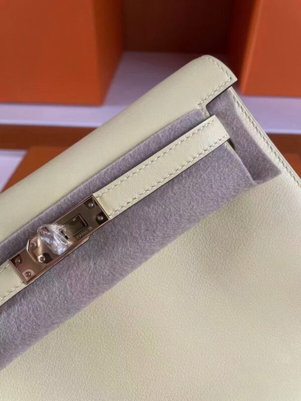 H Factory Bags Kelly Danse Swift Light Yellow Light Gold Hardware 22cm Full Handmade