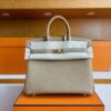 H Factory Bags Birkin Togo Leather Tea Khaki Gold Hardware 25cm Full Handmade