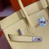 H Factory Bags Birkin Togo Leather Light Yellow Silver Hardware 25cm Full Handmade