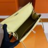H Factory Bags Kelly Togo Leather Light Yellow Silver Hardware 25cm Full Handmade