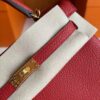 H Factory Bags Kelly Togo Leather Bright Red Gold Hardware 25cm Full Handmade