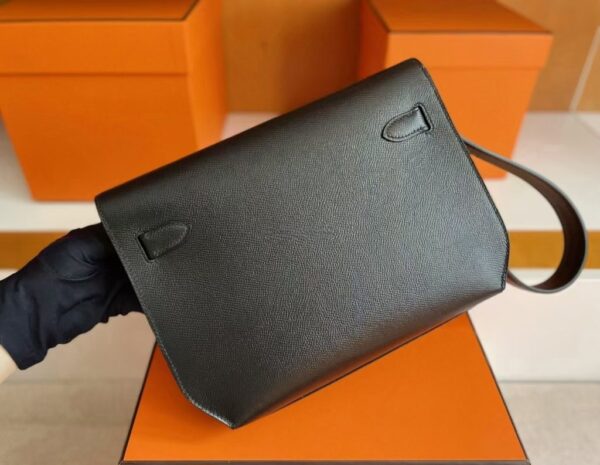 mmexport1745982350241-1024x793-1 H Factory Bags Kelly Depeches Epsom Leather CK89 Black Silver Hardware 25cm Full Handmade