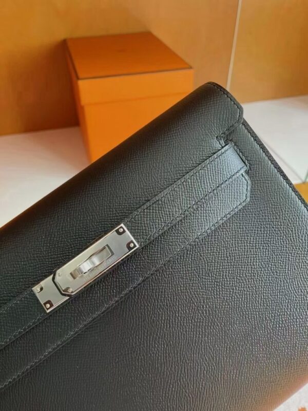mmexport1745982351606-768x1024-1 H Factory Bags Kelly Depeches Epsom Leather CK89 Black Silver Hardware 25cm Full Handmade
