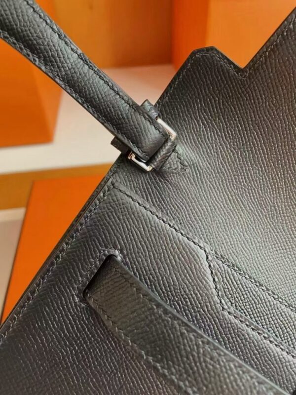 mmexport1745982359699-768x1024-1 H Factory Bags Kelly Depeches Epsom Leather CK89 Black Silver Hardware 25cm Full Handmade