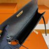 H Factory Bags Kelly Depeches Epsom Leather CK89 Black Gold Hardware 25cm Full Handmade