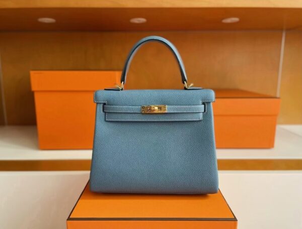 mmexport1745982489926-1024x778-1 H Factory Bags Kelly Togo Leather denim blue Gold Hardware 25cm Full Handmade
