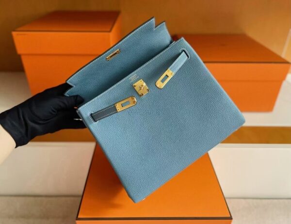 mmexport1745982498637-1024x789-1 H Factory Bags Kelly Togo Leather denim blue Gold Hardware 25cm Full Handmade