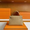 H Factory Bags Mini Kelly Epsom Leather tea khaki Gold Hardware 19cm Full Handmade
