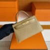 H Factory Bags Mini Kelly Epsom Leather tea khaki Gold Hardware 19cm Full Handmade